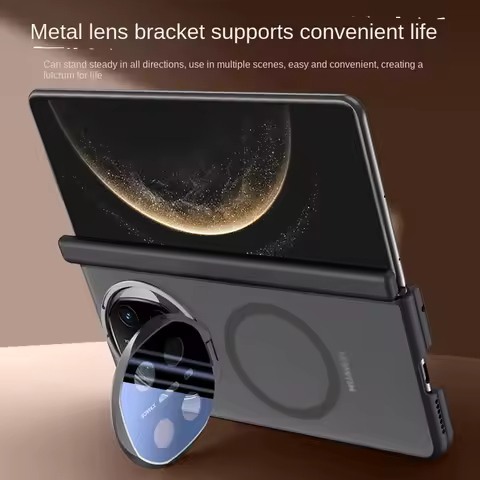 Matte Micro Sandblasted Back Metal Lens Bracket Holder Phone Case For Huawei Mate X7 mate X6 x5 X3 B