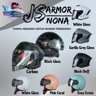 HELMET JS Armor & JS NONA HIJAB HALF FACE FOR MEN & ADULT STUDENT BUDGETWanita SNIOriginal