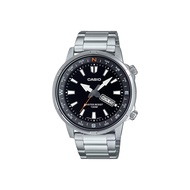 Casio Mens Analog Watch MTD-130D-1A2 Silver Stainless Steel Strap Compass Watch (TWP-01)