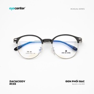 Gọng kính cận nam nữ chính hãng ZAC&CODY C03 phối kim loại chống gỉ cao cấp Hàn Quốc nhập khẩu by Ey