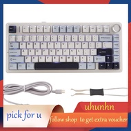 【uhunhn】-AULA F75 80 Mechanical Keyboard Hot-Swap Wireless Keyboard Bluetooth Wireless PBT Gaming Ke