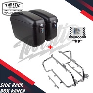 TERLARIS SIDE BOX SIDE BAG BOKS TAS SAMPING PANNIER BRACKET RACK TAS KANEN TOURING EDITION MOTOR BEN