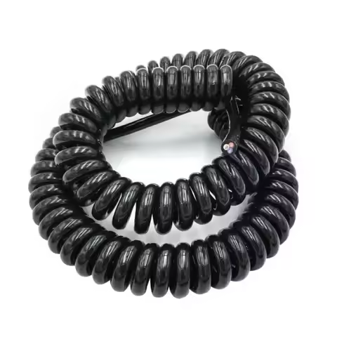 Spring Spiral Wire and Cable 6 Core 8 Core 24AWG 20AWG 2.5 m 5 m 7.5 m Black Power Cord Expandable W