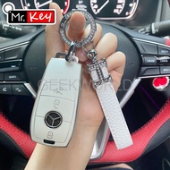 【Mr.Key】 Key Cover Mercedes Benz S / C / E-class Auto Key Case for Mercedes-Benz C260 / A200 / GLA / S-class C Key chain GLC GLK GLA CLA W205 W212 AMG