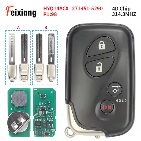 HYQ14ACX 271451-5290 For Lexus GX460 RX350 RX450h LS460 LS600h CT200h 2009-2016 Keyless Smart Remote