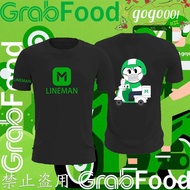 F169 Baju Sulam Grab Simple Grab Food RIDER T-Shirt Ready Stock Baju Grab Food Delivery Pure Cotton 