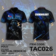 [FREE CUSTOME]Criminology Polo Shirt Criminology Shirt for Men with Surname Full Sublimation tee