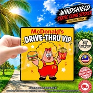 DRIVE THRU VIP Windshield Sticker Tampal Lekat Dalam Cermin Car Sticker Interior Design Decorations 