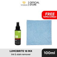 LUMOBRITE 18 INX Ink Remover 100ml Pembersih Penghilang Noda Bekas Tinta Bolpen Pulpen Ballpoint Spi