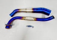 Sale!!! คอท่อสแตนเลส MSX/MSX-SF/Demon 125 สีไทเท สำหรับคอท่อ 2 นิ้ว