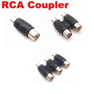 1pcs Rca dual Male to male Coupler female to female Adapter AV cable Plug CCTV Connector Video Audio