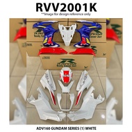Cover Set ADV160 Rapido Gundam Series White (1) White Color Honda ADV 160 Accessories Motor ADV Coverset Adv160