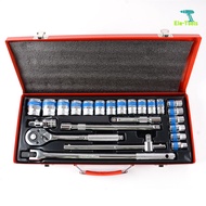 Euro king tools ชุดเครื่องมือ ประแจ ชุดบล็อก 24 ชิ้น ขนาด 1/2 (4หุน) CR-V แท้