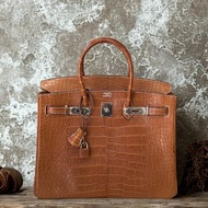 【極美天菜】HERMES 35CM BIRKIN 霧面 馬鞍鱷魚 銀扣  珍藏品釋出