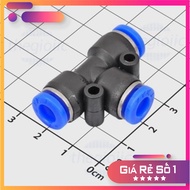 [5 Pieces]- PE6 Regular Electronic 6mm Tube T-shaped Pneumatic Connector