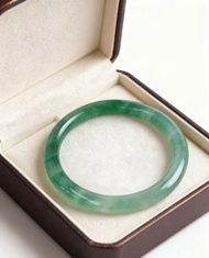 天然綠草莓晶手鐲細條圓鐲子叮噹手鐲