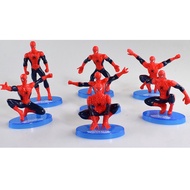 7PCS / Set Marvel Superhero Spiderman Mainan Hiasan Kek Hari Jadi