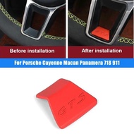 Car Sticker For Porsche Cayenne Macan Panamera 718 911 Emblem Badge Steering Wheel GTS Decoration Tr