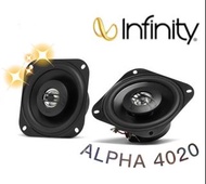 🔥原廠🔥現貨🔥【Infinity 哈曼】ALPHA 4020 車用喇叭 4吋 汽車音響 二音路 175W 同軸 車用