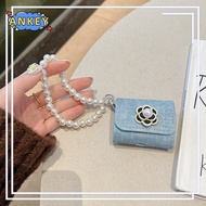 Case For Apple Airpods 4 ANC Earphone Camellia Flower Leather Earbuds Waterproof Shockproof Case Sof