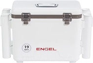 Engel Cooler/Dry Box with 4 Rod Holders - 19 Qt - White