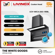 [FREE SHIPPING] LIVINOX (i-SYNC) LCH-MICA-XDC-90BL L Shape Hood 2580m³/h BLDC Motor Smart Motion Sen