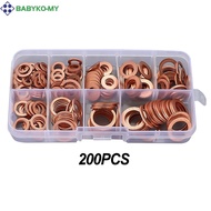 Copper Crush Washer Seal Ring Gasket Kit For Engine Drain