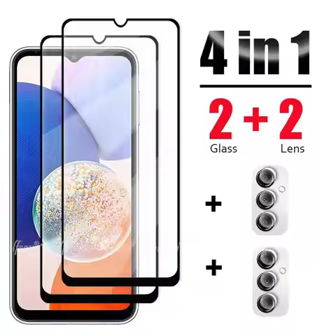 For Samsung Galaxy A14 Glass Tempered Glass For Samsung A14 Glass Full Cover Screen Protector Camera