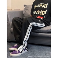 C7D9 Palm Palm Angels Angels High Street Letter Sweatpants Side Zipper Stripes Men Women Sports Stra