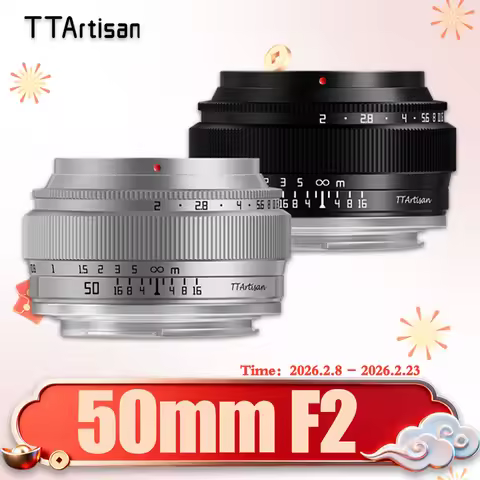 TTArtisan 50mm F2 Large Aperture Full Frame Portrait Humantity Camera Lens Compatible with Sony E A7