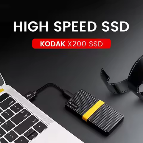 Kodak X200 External SSD Hard Drive USB3.1 Mini Portable 256GB 512GB 1TB High-Speed Hard Disk for Lap