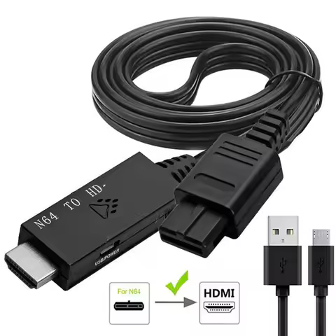 N64 To HDMI Converter Adapter HD Link Cable For Nintendo Gamecube Super NES SNES