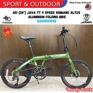 451 (20") JAVA TT 9 Speed Shimano Altus Aluminum  Folding Bike ( Year2022 ) + Free Gift