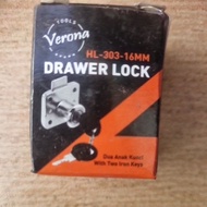 VERONA 16mm DRAWER LOCK