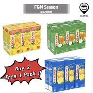 F&N Season Ice Lemon Tea/Winter Melon/Chrysanthemum Tea 6x250ml SG Yeos. Marigold