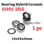 Bearing Laker Laher 6901 6901C 2RS Hub Freehub Bike Hybrid Ceramic 12x24x6 mm Xpush Wheelset Linkage