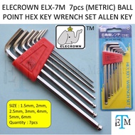 ELECROWN ELX-7M 7pcs (METRIC) BALL POINT HEX KEY WRENCH SET ALLEN KEY