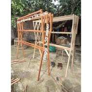 JEMURAN KAYU JATI / JEMURAN BAJU/JEMURAN MURAH /JEMURAN LIPAT BERKWALITAS FINISING RAPI UK 1.50 x 1.