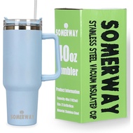 Somerway 1182 ml 40 oz Coffee Mug to Go, Double-Walled Stainless Steel Vacuum Insulated Mug with Han