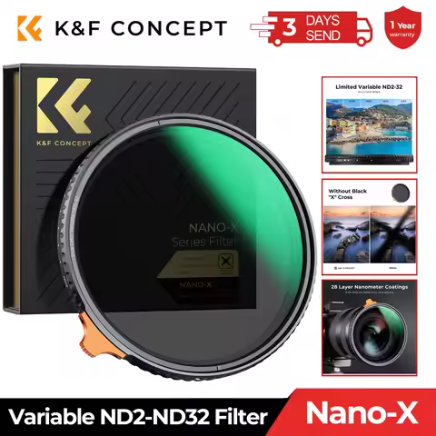K&F Concept 49-82mm Variable ND Filter True Color 28 Layers Nano-X ND2-ND32 Filter for Camera 49mm 5