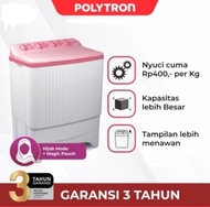 MESIN CUCI POLYTRON 2 TABUNG 7073 - POLYTRON MESIN CUCI 7KG - MESIN CUCI 2 TABUNG POLYTRON 7KG - MESIN CUCI MURAH - POLYTRON PWM 7073