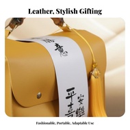 Elegant Leather Handbag, Mooncake Gift Box, Business, Event, Random Color