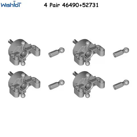 Lego-compatible Technical Bricks Parts 4 Set Wheel Hub CV Cardan Ball Joint Steering Suspension Driv