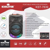 【Hot Sale】KINGSTER 8.5" [KST-7839] super bass PORTABLE BLUETOOTH WIRELESS SPEAKER with FREE MICROPHO