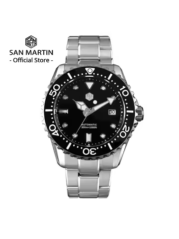 San Martin New 40-44mm Luxury Men's Diver Watch Classic High Quality NH35 YN55 Automatic Mechanical 