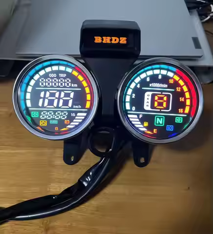 For Suzuki GN 125 Digital Meter Assembly LED Digital Speedometer Odometer Gauge Gear Indicator Instr