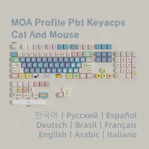 MOA Profile PBT Keycaps Korean German Spansih Abnt2 Brazil Arabic ISO ANSI Layout Big Set Key Caps F