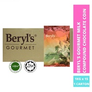 Beryls Gourmet Chocolate Compound Coin NEW 1kg x 15Pkt / 1.5kg x 8Pkt CARTON / Milk/Dark/White Cokla