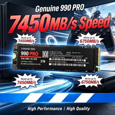 990 PRO NVMe M.2 2280 PCIe Gen4 SSD 512GB‑4TB, 7450MB/s Read Speed SSD, Ideal for DIY Desktop & High