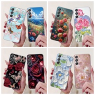 Shockproof Casing For Samsung Galaxy M55 M55s C55 F55 5G Case SM-M556B SM-M558B Cover Fashion Flower